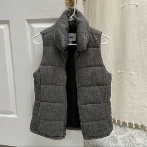 Old Navy Herringbone Fleece Puffer Vest